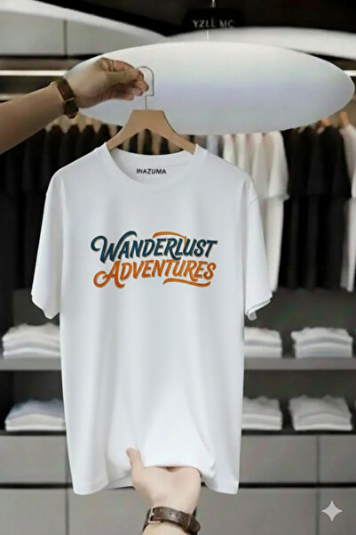 İnazuma Outdoors Unisex Oversize Printed Cotton Crew Neck Short Sleeve White ...