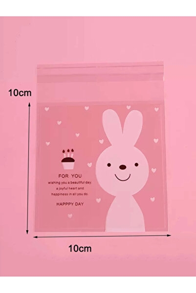 iğne izi Banded Transparent Patterned Bag Opp 10x10 Cm 95 Pieces