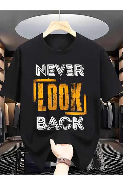 ALEYZA MODA Μπλουζάκι LOOK με στάμπα, υπερμεγέθη, βαμβακερό, με λαιμόκοψη ποδ...