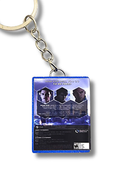 Cosmic Star Detroit Become Human Connor Cover Steam Minyatür Oyun Kutusu Anahtarlık