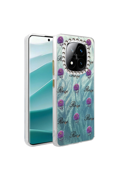 eco port Redmi Note 14 Pro 5g Case Blade Mirror Patterned Cover - Pattern 9