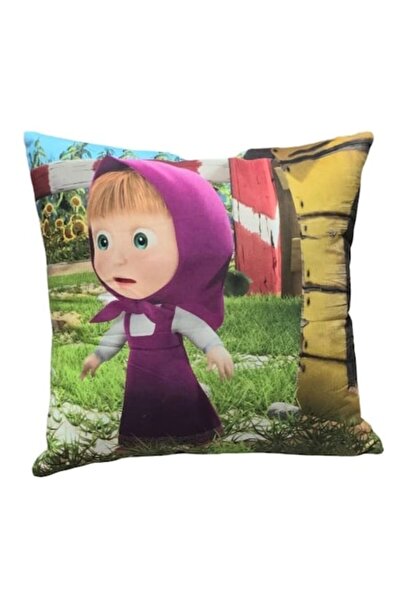 MASHASHOP Pernă decorativă pentru copii, Masha, 40x40cm, multicoloră