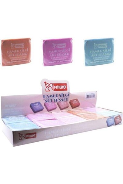Mikro PASTEL RENK BÜYÜK HAMUR SİLGİ ADET