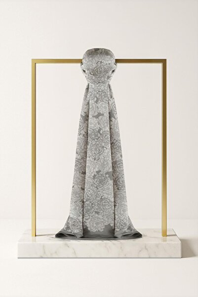 Çağrı İpek شال ديمور من الحرير الكريب 13989-13