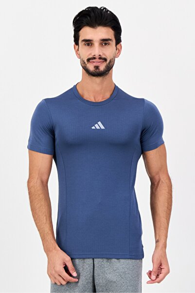 adidas Men Slim Fit Short Sleeve Training T-Shirt, Slate Blue