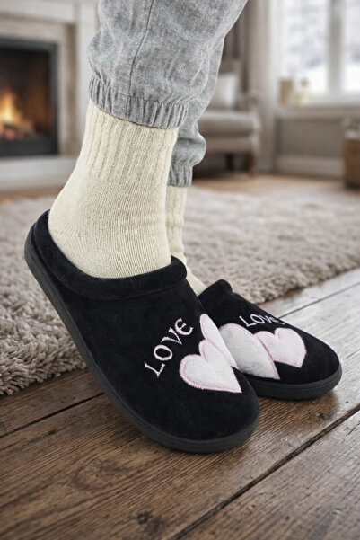 Behtah Kundura Women's Winter Embroidered Design Terry Cloth Pu Sole Comforta...