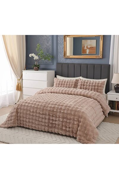 Merinos MARKA PELUŞ YORGAN SETİ ÇİFT KİŞİLİK 2 ADET YASTIK KILIFI 220*240 YOR...