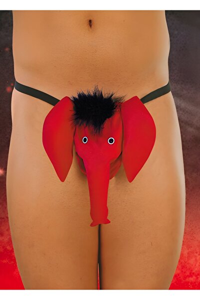 Softline Funny Elephant Pantyhose with Trunk - Red