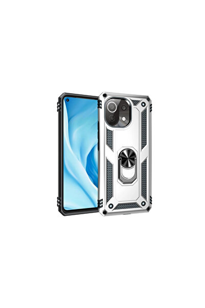 eco port Mi 11 Lite Case Sofia Ring Silicone Cover - Silver