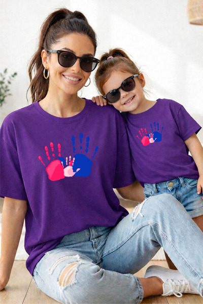 genosha تي شيرت ماما جيرل 100% قطن من القطن، تي شيرت ماما ميني للأم والابنة ب...