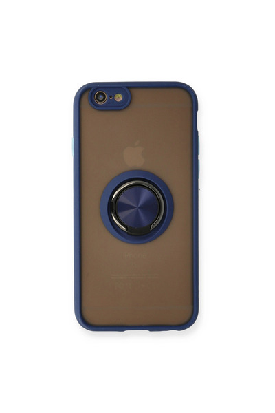 eco port غطاء سيليكون مونتريال لجهاز iPhone 6 مع حلقة - أزرق داكن