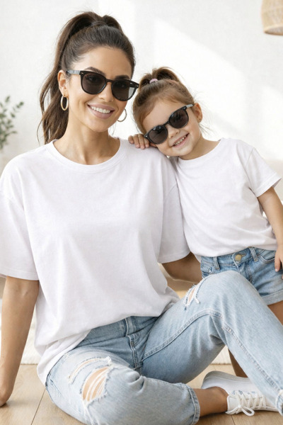 genosha Mother Daughter 100% Cotton T-Shirt Mama Mini Mother Daughter Single ...