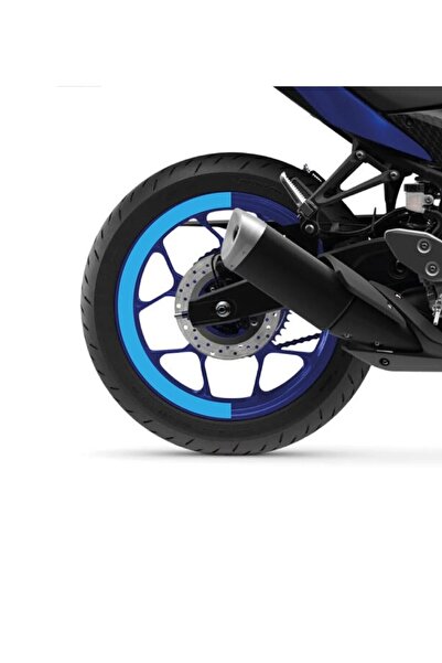 KAPLAMA MERKEZİ Yamaha R25 yarım jant mavi sticker folyo kaplama
