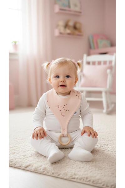 Lumos Trade Emzik Tutucu Mama Önlüğü - Soft Pembe Kedi %100 Pamuk Kumaş Çift ...