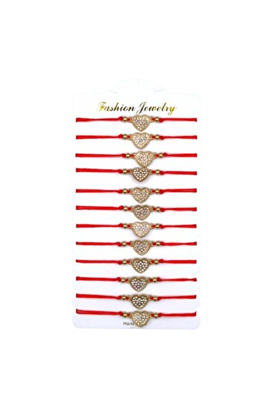 OEM Set of 12 Martisor Bracelets, NEVERMORE, Heart with Crystals, Adjustable ...