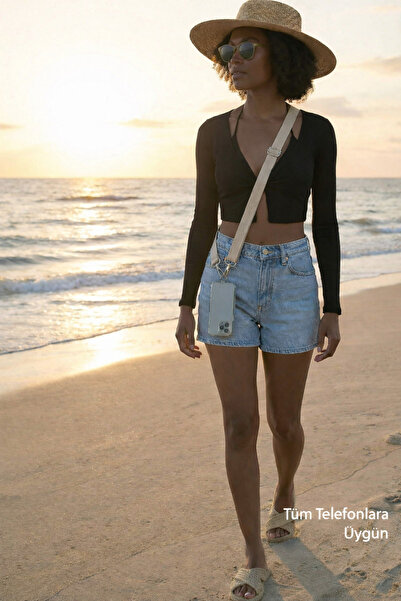 Güce Telefon Askısı/Telefon Boyun İpi Askısı Çapraz ve Düz Kullanım Boy Ayarl...