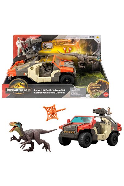 mattel Τζουράσικ Γουόρλντ Αναγέννηση Σετ Οχημάτων Μάχης με Φιγούρες και Αξεσουάρ