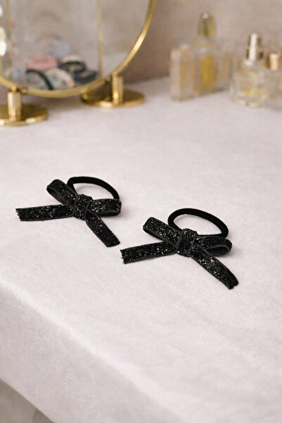 Emsay Store Χειροποίητο σετ 2 τεμαχίων από vintage γυαλιστερό φιόγκο με λαστι...