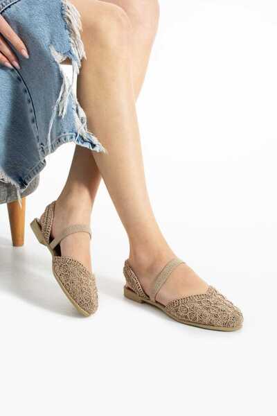 STOCON Women's Knitwear Closed Toe Ballerinas Elastic Comfortable Sole Knitte...