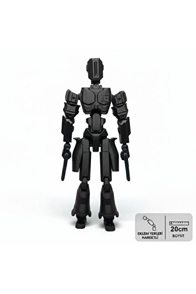 NBShop Öncü Dummy13 Aksiyon Figür Robot - Tüm Eklemleri Hareketli - 20cm - Siyah
