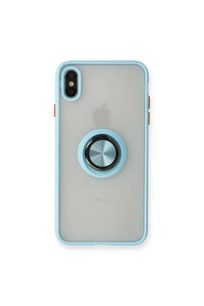 eco port iPhone XS Max Case Montreal Silicone Cover with Ring - Ice Blue