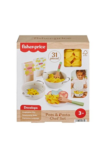 mattel Φίσερ Πράις Ξύλινο Σετ Σεφ, Κατσαρόλες και Ζυμαρικά