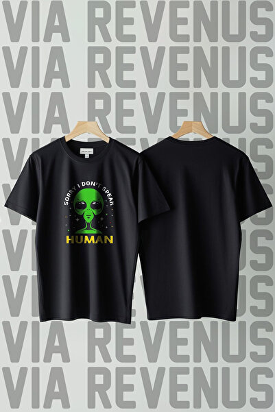 Vordevia Sorry I Don'T Speak Human Printed Crew Neck Wide Fit Unisex Tshirt