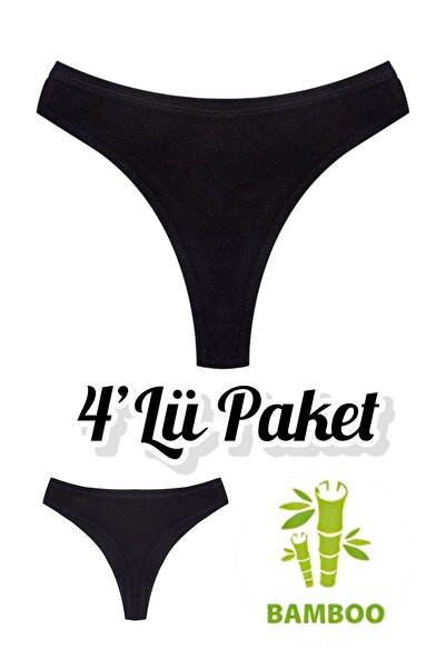 Özten İç Giyim Συσκευασία 4 τεμαχίων γυναικεία εσώρουχα στρινγκ από μπαμπού (...