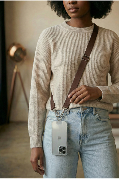 Güce Telefon Askısı/Telefon Boyun İpi Askısı Çapraz ve Düz Kullanım Boy Ayarl...