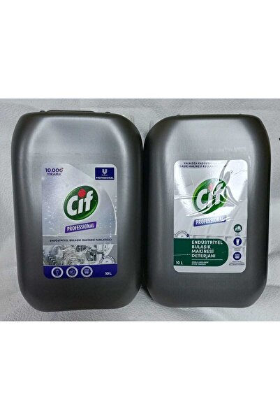 Cif BULAŞIK MAKİNE DETERJANI 10 lt + BULAŞIK MAKİNE PARLATICI 10 lt. İKİSİ Bİ...