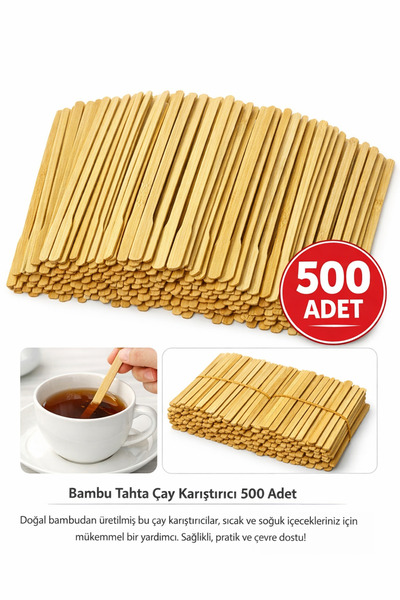 KAREL Bambu Tahta Çay Karıştırıcı – 500 Adet