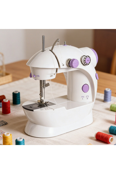WiderMarkt Mini Ev Tipi Dikiş Makinesi – Çift Makaralı, Pedallı ,Ayarlanabili...