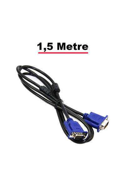 bewn كابل VGA ذكر إلى ذكر بطول 1.5 متر، كابل VGA ذو 15 دبوس، كابل عرض، كابل شاشة