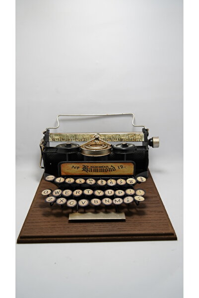 Pat Aksesuar Retro Dekoratif Daktilo – 25x14 cm Vintage Nostaljik Ev & Ofis M...