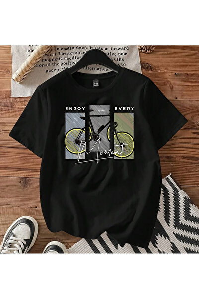 SUNFREE Biking Printed Oversized Cotton Short Sleeve Crew Neck Tshirt