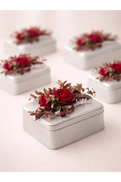 Şekerdavet Şık Süslemeli Teneke Çikolata Kutusu (İçi Boş – Kişisel Dolum İçin...