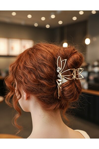 CeyShe Pinterest Gold Fairy Ballerina Hair Clip Large Luxury Gold Plated Meta...