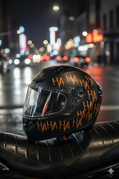 Yalıgraf Reklam Tabela Hahaha Sticker Motorcycle Helmet Sticker Set Waterproo...