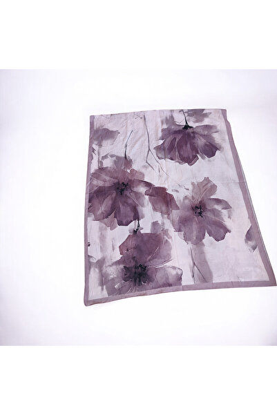 MAHZA DESIGN Gelincik Desen Bambu Şal Gül Kurusu