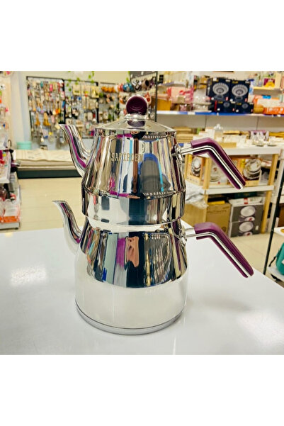 Yıldız çelik Safirdem pramit maksi çaydanlık