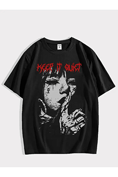 Le Savu Keep It Quiet Printed Unisex Oversize T-Shirt