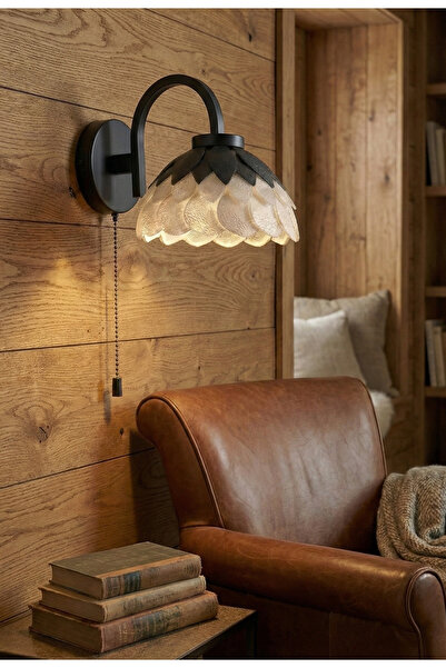 Limon 3D Desing Şarjlı Kablosuz Rustik Duvar Apliği Type-C Zincir Anahtarlı B...