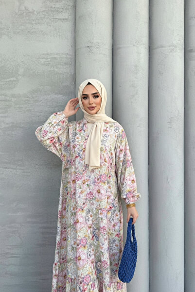 Kirazca Butik Women's Modal Fabric Flowy Long Dress