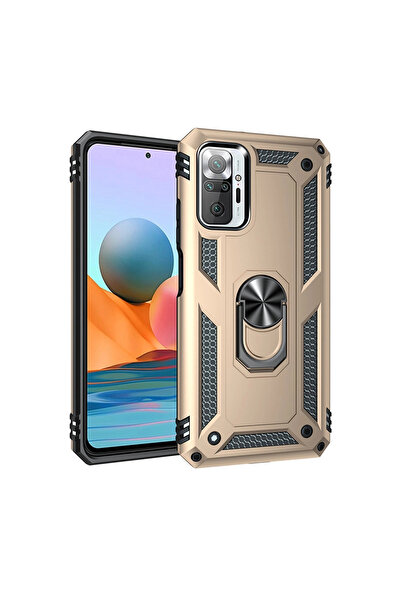 eco port Redmi Note 10 Pro Compatible Case Sofia Ring Silicone Cover - Gold