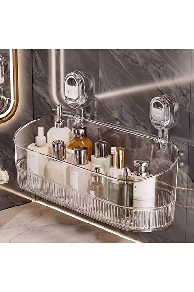 nelerbulurum Vantuzlu Düzenleyici Raf - Banyo Şampuanlık ve Mutfak Lavabo Yan...