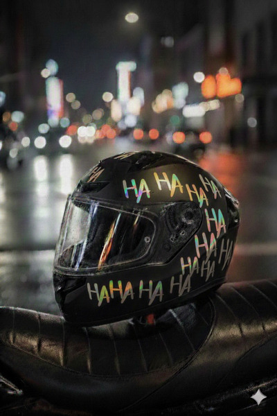 Yalıgraf Reklam Tabela Hahaha Sticker Motosiklet Kask Sticker Seti Suya Dayan...