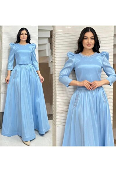 OEM Women's Detective costume, two-piece, with sequins, Blue, Plisse