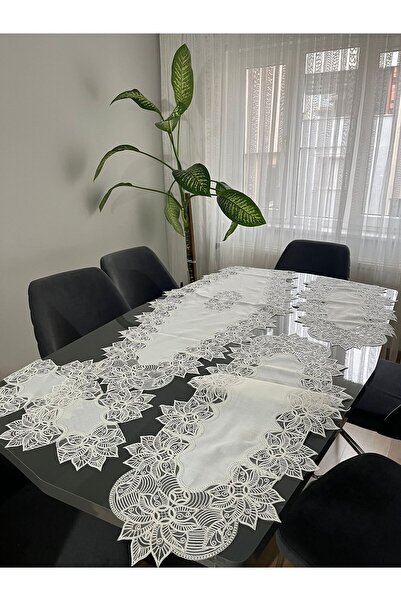 BRL ÇEYİZ HOME Luxury Living Room Sets with Lacquer Guipure on Linen