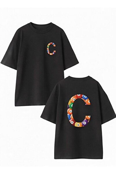 playwear Μπλουζάκι PLAY WEAR με στάμπα μπιλιάρδου, γράμμα C στην πλάτη και στ...