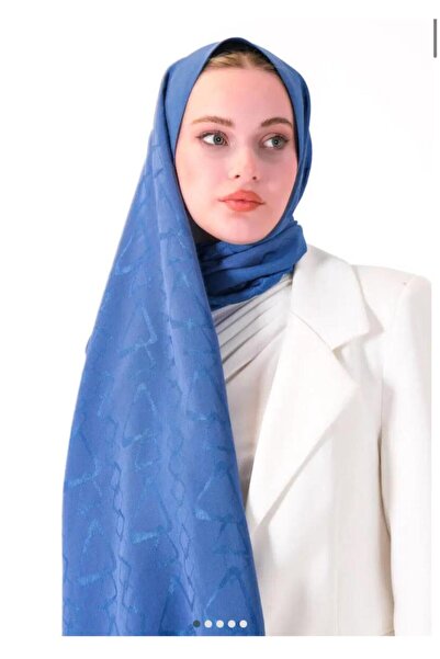 HAREM SCARF Asel desen indigo rengi şal